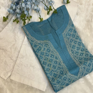Doriya Kota Cotton Chikankari Kurti